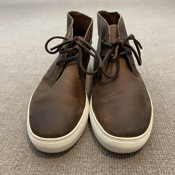 Frye Shoes Mens Size 10.5 Brown Leather Lace Up Casual Chukka Sneakers FR40931 main image 10